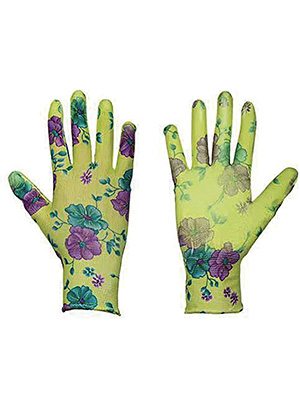 Перчатки садовые с силиконовым покрытие цветок (1 пара) (1 шт) - 1