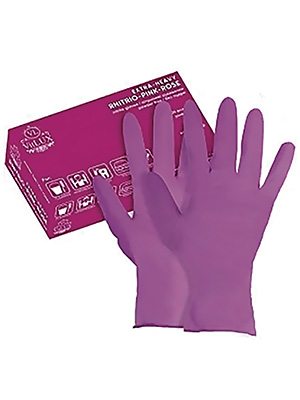 Рукавички латекс господарський рожеві "VitLux" XL (1 шт) - 1