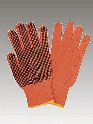 Перчатки рабочие х/б оранжевая с пвх покрытием (1 пара) (1 шт) - 1