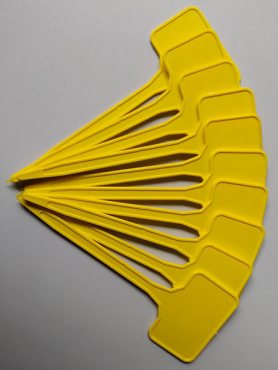 Садові таблички для маркування рослин (10 шт.) жовті (1 уп)